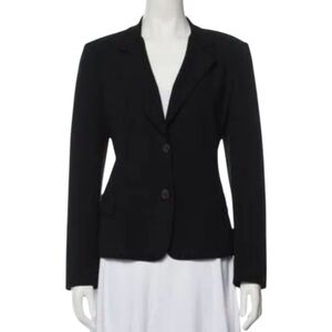 Michael Michael Kors Black Fitted Blazer with Notched Lapel